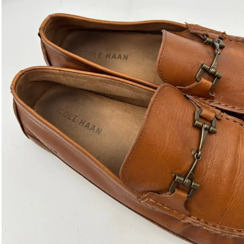 Cole Haan Wyatt Bit Driver Brown Leather Driving Loafers SIZE 13 Academia Preppy